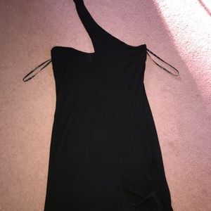 Black mini dress